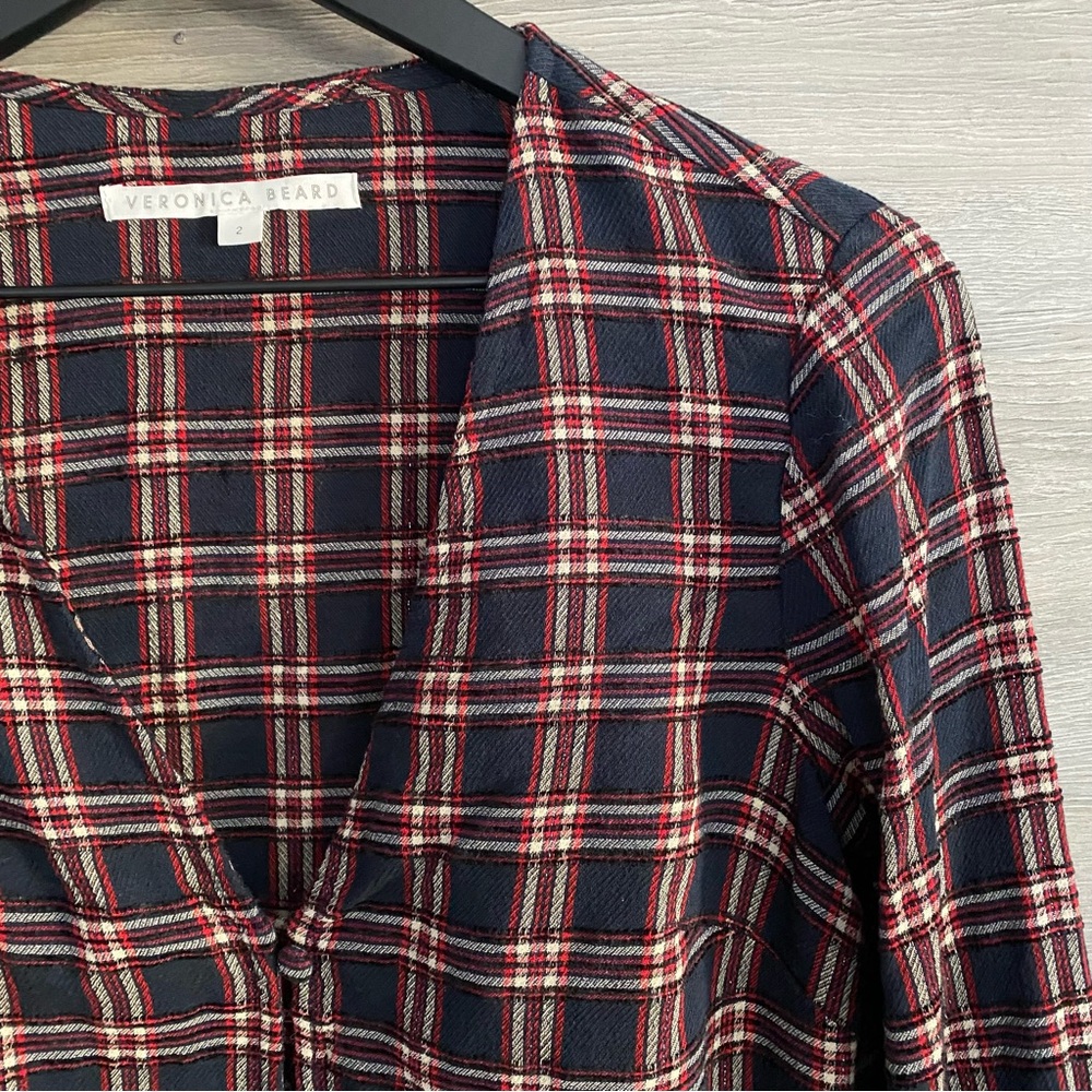 Veronica Beard Peggy Plaid Blouse - Picture 3 of 8